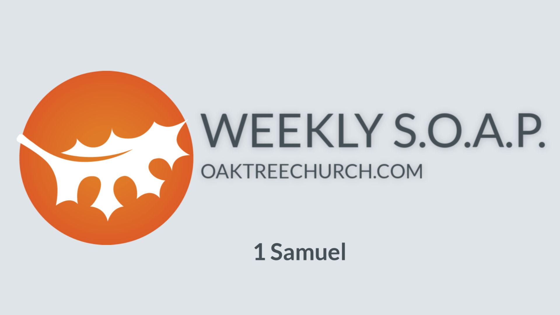 1 Samuel, Week 3 (S.O.A.P. video)