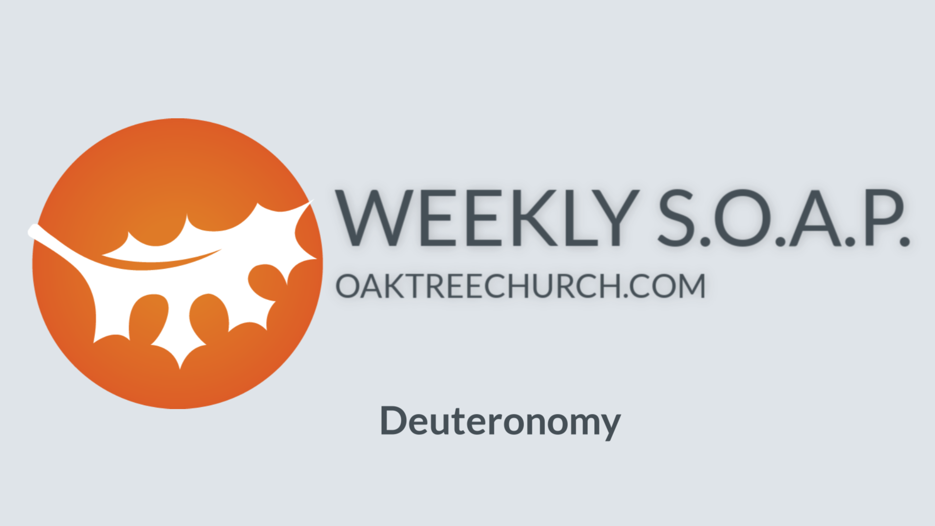 Deuteronomy, Week 2 (S.O.A.P. video)