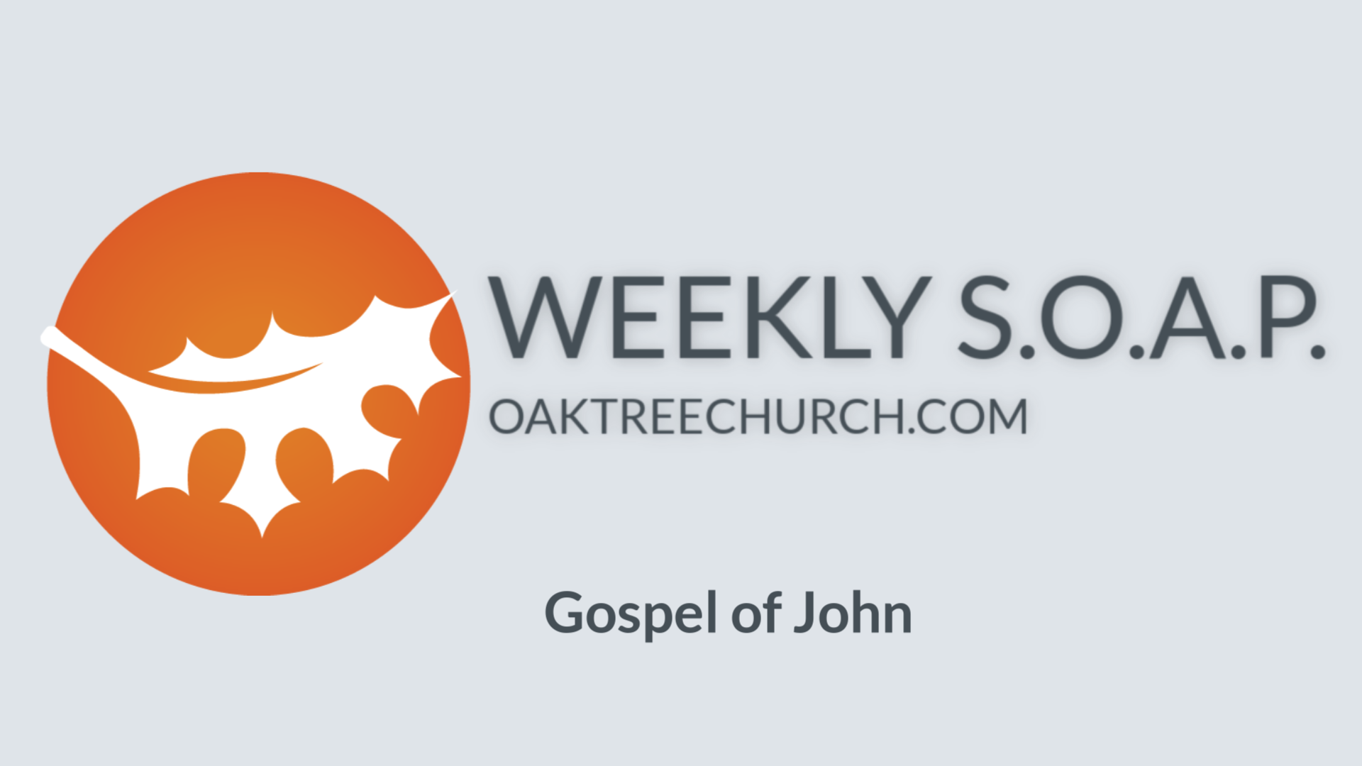 John, Week 4 (S.O.A.P. video)
